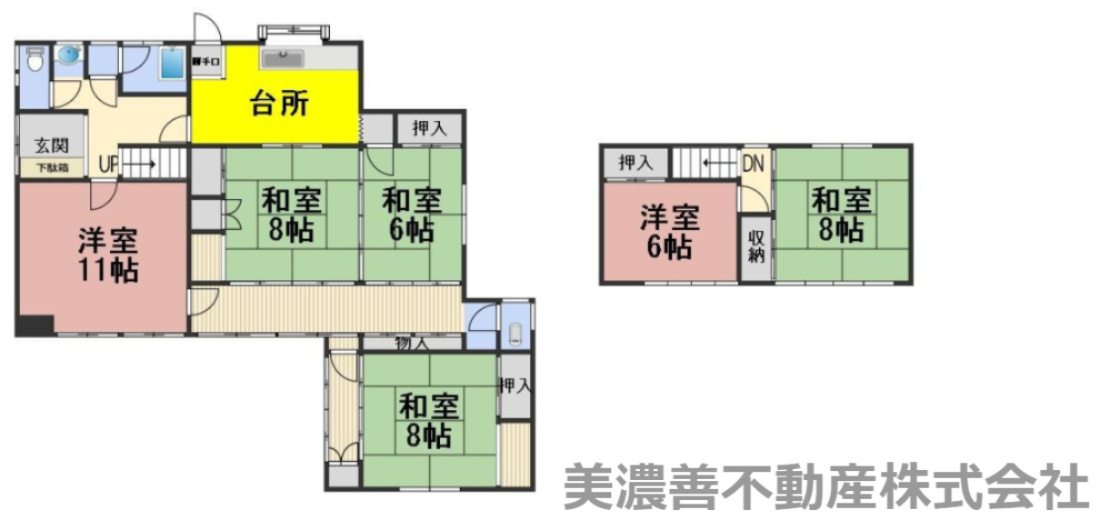 ６２９８５　岐阜市日野東中古戸建ての間取り