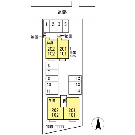 メナー Ｂの区画図