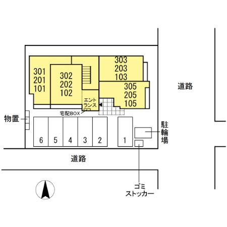 D-room GRACA 中町 EASTの区画図