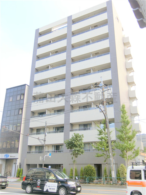 CREVISTAクレヴィスタ蒲田Ⅱ＠仲介手数料無料の外観|2019年11月築　RC鉄筋コンクリート造地上10階建て総戸数35戸ペット可人気デザイナーズ賃貸マンション　東京都大田区南蒲田2丁目　京浜急行本線京急蒲田駅近、空港線糀谷駅、JR蒲田駅も徒歩圏内