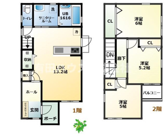 【間取り】 | 有田市下中島一戸建
