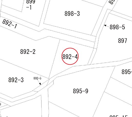 足利市五十部町の売地の区画図