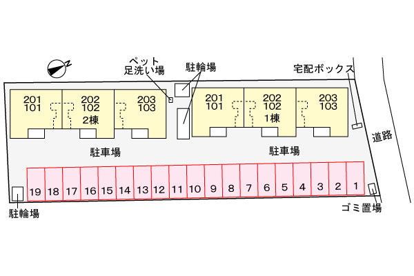 ヌーベル　ヴィ　Ⅱの駐車場