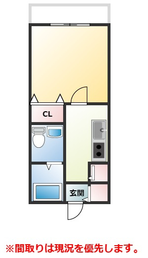 唐津市大名小路の賃貸マンションの間取り