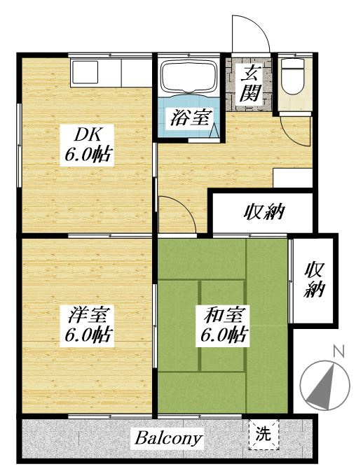 ハイツ阿川の間取り