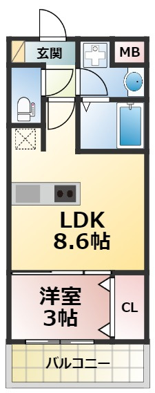 AILE東中浜の間取り