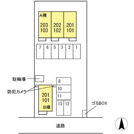 豊橋ウエスト１　Ｂの区画図