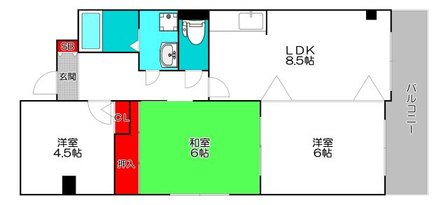 ドーム1番館の間取り