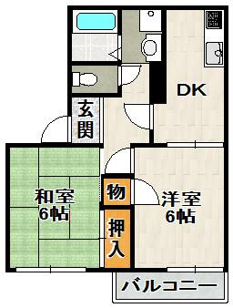 フレグランス宝塚Ⅰの間取り