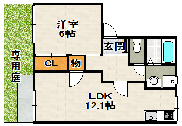 フレグランス宝塚Ⅱの間取り