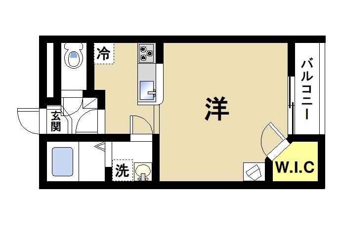 レオパレスＬａ　Ｖｉｓｔａ２の間取り|ウォークインクローゼットがあります