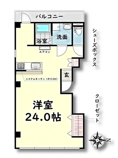 【間取り】 | サウス内田橋【名古屋市賃貸・1フロアー1戸】