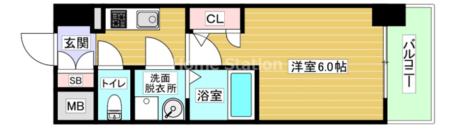 【間取り】 | エスリード弁天町ルシェンテ