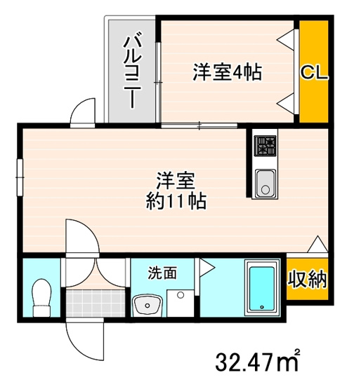 【間取り】 | サニーガーデン住吉 | 現況優先。