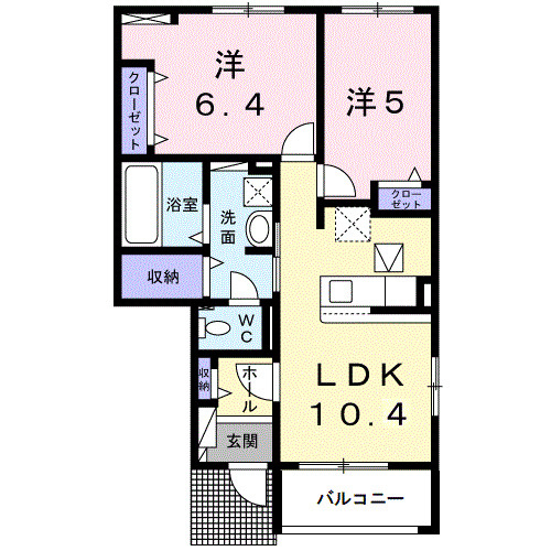 スズラン　Ｃの間取り