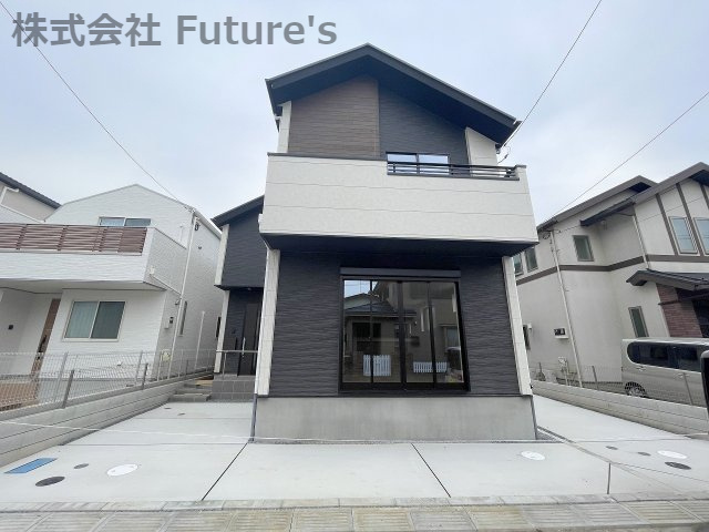 流山市美田　新築戸建　全2棟　1号棟の外観|流山おおたかの森駅徒歩圏内！カースペース2台完備！