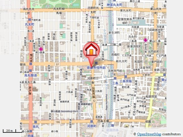 河原町御池竹内ビルディングの地図