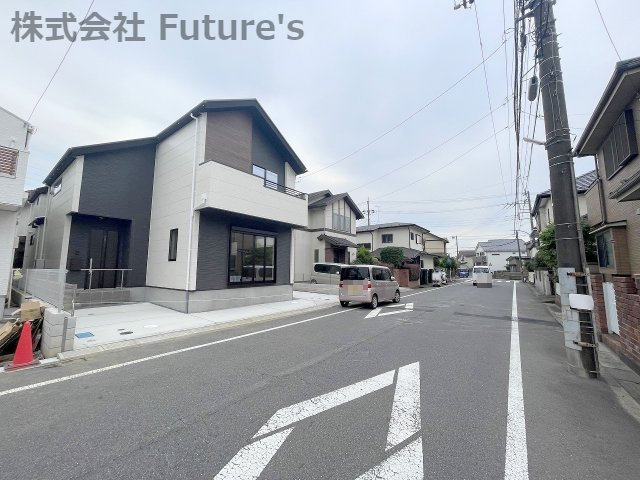 流山市美田　新築戸建　全2棟　2号棟の前面道路含む現地写真|前面道路含む現地写真です。