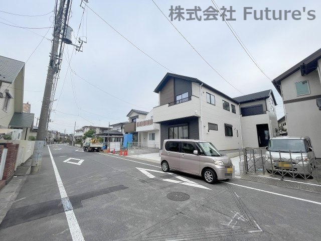 流山市美田　新築戸建　全2棟　2号棟の前面道路含む現地写真|前面道路含む現地写真です。