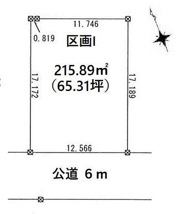 ひたちなか市東石川　区画13売土地（分譲地）の土地図|地形図等