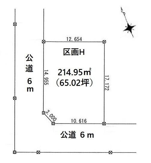 ひたちなか市東石川№14　売土地（分譲地）の土地図|地形図等