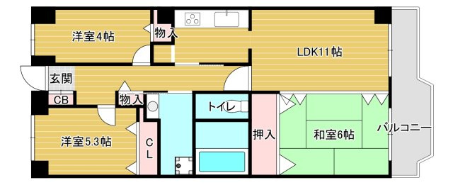 美加の台南海アーバンコンフォート弐番館の間取り