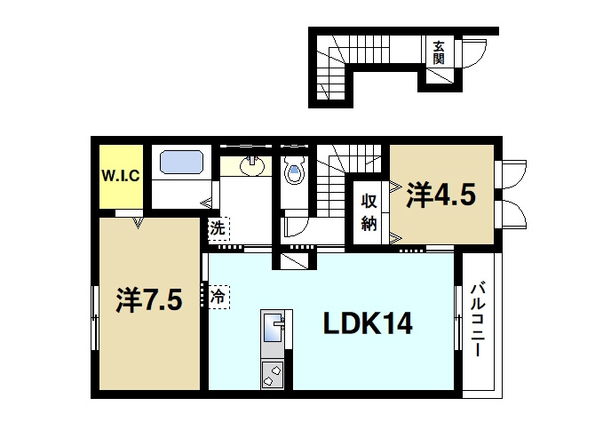 ラルーチェⅡの間取り|間取りです