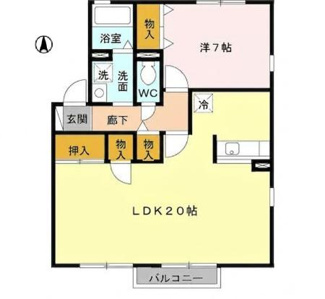 【間取り】 | カンパーニュ黒岡A棟