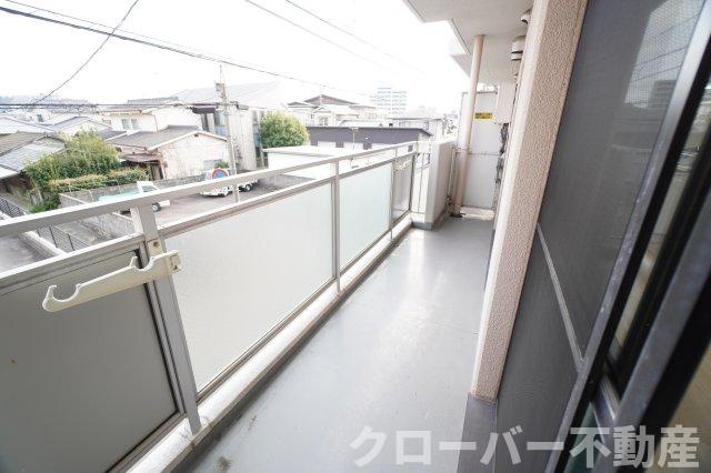 山崎マンションのバルコニー