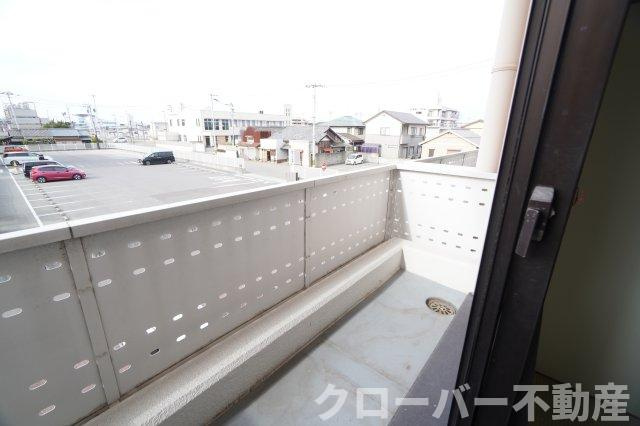 山崎マンションのバルコニー