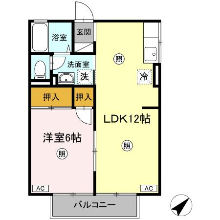 サンクレセントKの間取り