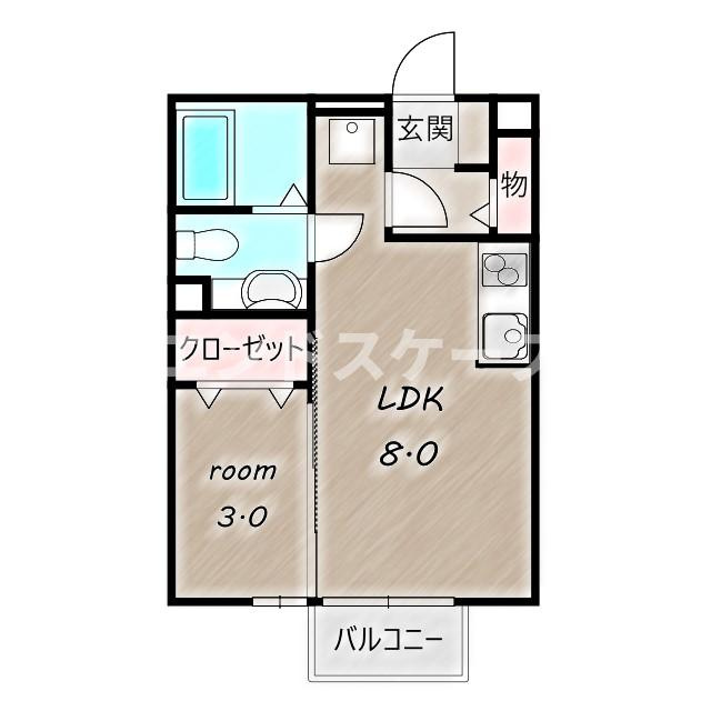 エスポワール　Ａの間取り|高崎、前橋、伊勢崎エリアのお部屋探しはエンドスケープまで！お客様の理想お聞かせ下さい♪