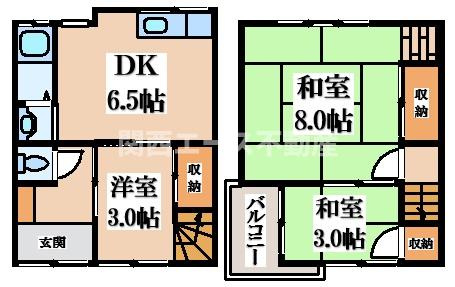 【間取り】 | 立花町貸家