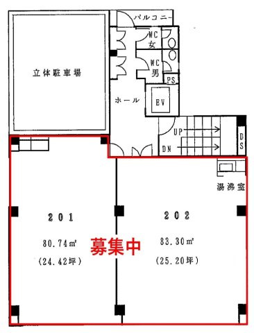 千葉市中央区院内１丁目の事務所の間取り