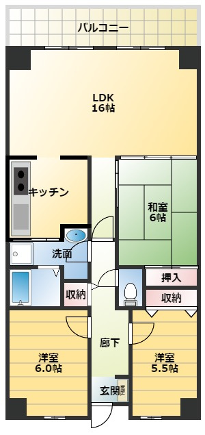 PHOENIX COURT 交野Ⅰの間取り