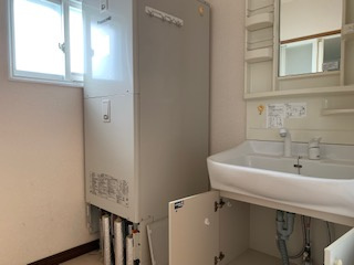 【商談中】網走市鱒浦５丁目平屋中古住宅の独立洗面台