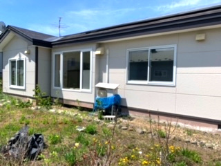 【商談中】網走市鱒浦５丁目平屋中古住宅の庭