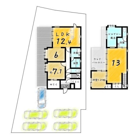 右・嵯峨大覚寺門前六道町