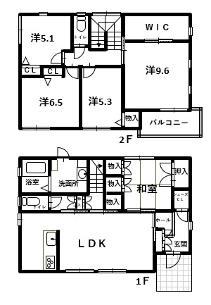 和歌山市栄谷・中古戸建・54566の間取り