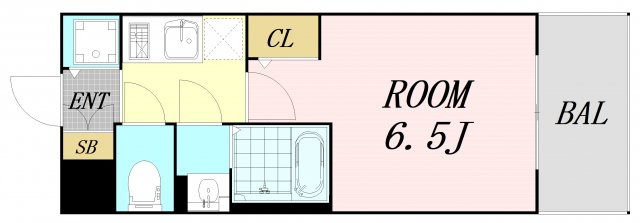 エスリードレジデンス本町パークフロント　仲介手数料無料の間取り