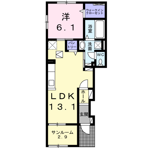サンシャイン　フラワーの間取り