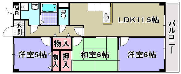 パストラルのぞみ野の間取り