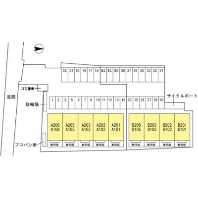 【区画図】 | D-room内原 B棟