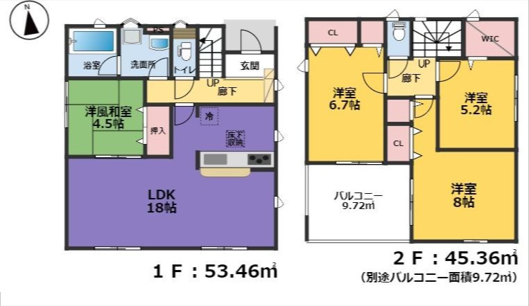 新築戸建　藤田第６　２号棟　４ＬＤＫ