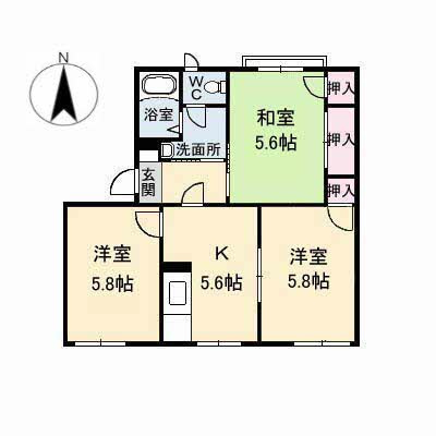 【間取り】 | ハイライズ羽原
