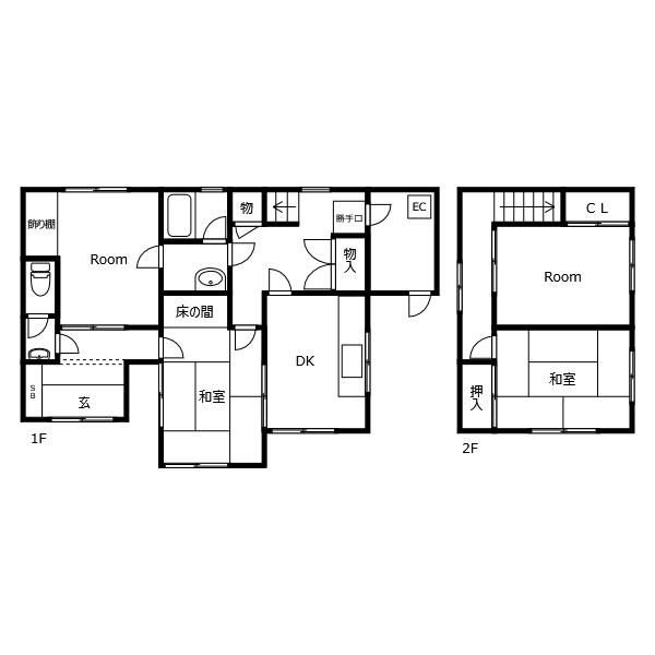 北田宮二丁目戸建ての間取り