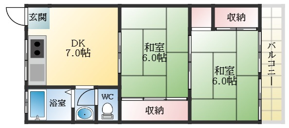 【間取り】 | 黒岡マンション