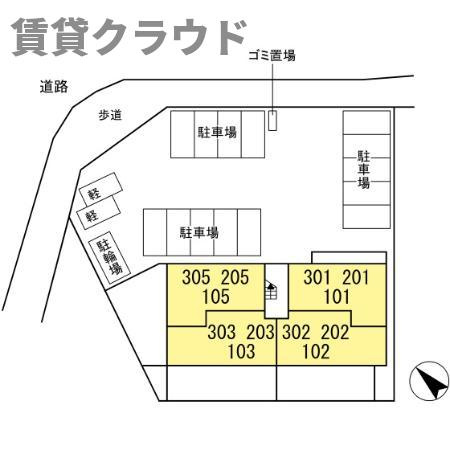 ルミエール五井・Ⅰの区画図