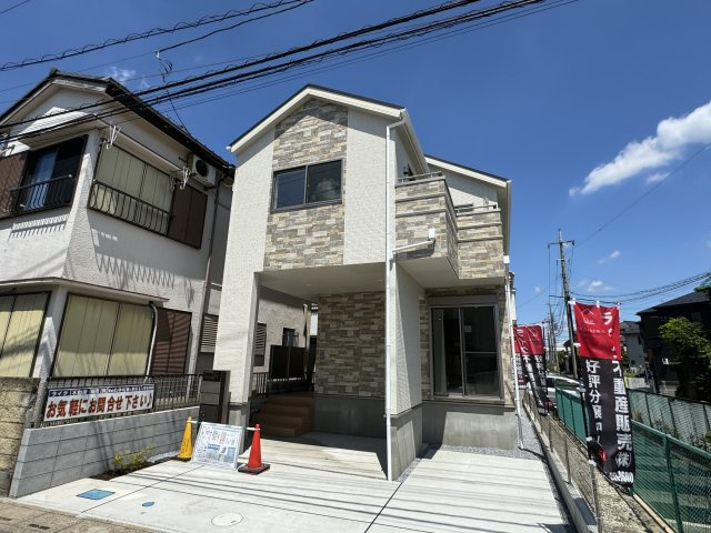 三郷市高州3丁目新築戸建【高州小学校：6分】の外観|完成済み内覧可能です！