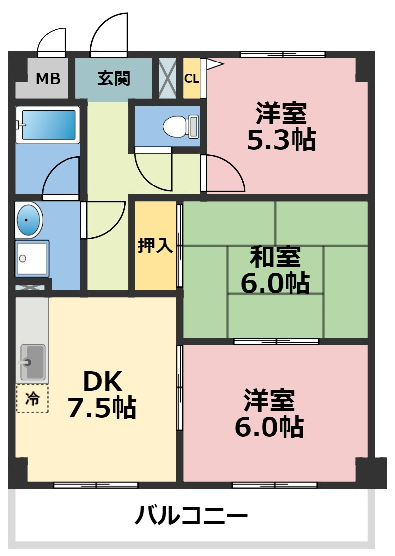鴻池クレストの間取り